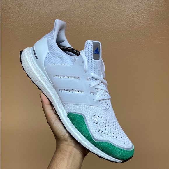 Adidas Ultra Boost 1.0 DNA Cloud White Green Running Sneakers - Picture 6 of 17